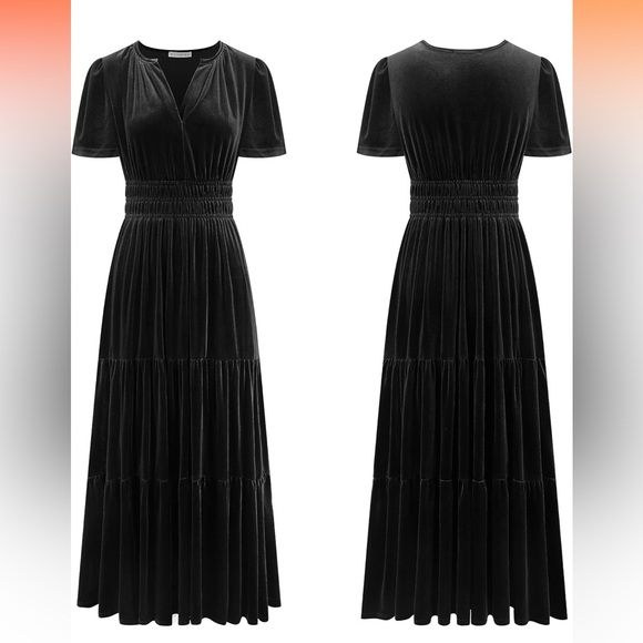 VELVET MAXI DRESS SIZE MEDIUM NWOT - Picture 2 of 3